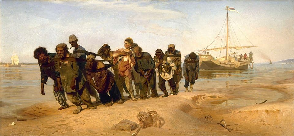 Barge Haulers on the Volga by Ilya Repin