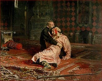 Ivan the Terrible and His Son Ivan by Ilya Repin