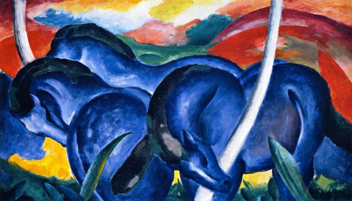 The Large Blue Horses by Franz Marc