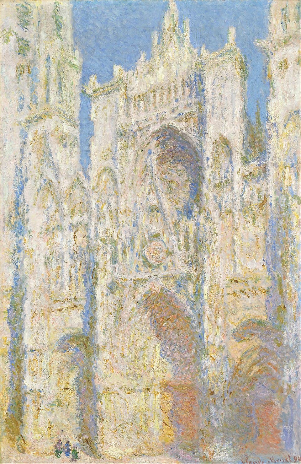 Rouen Cathedral, West Façade, Sunlight by Claude Monet