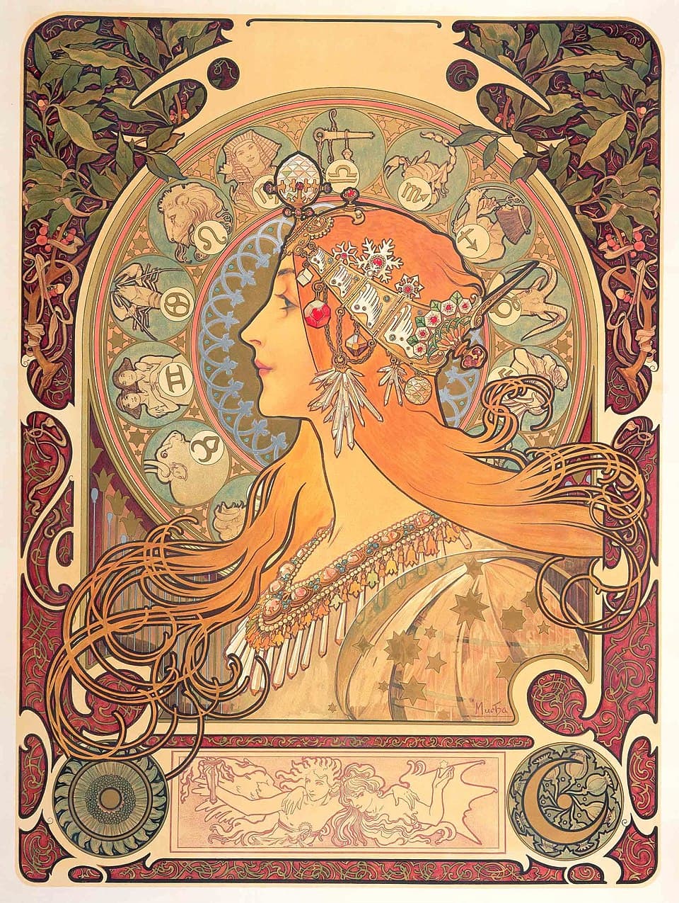 Zodiac by Alphonse Mucha