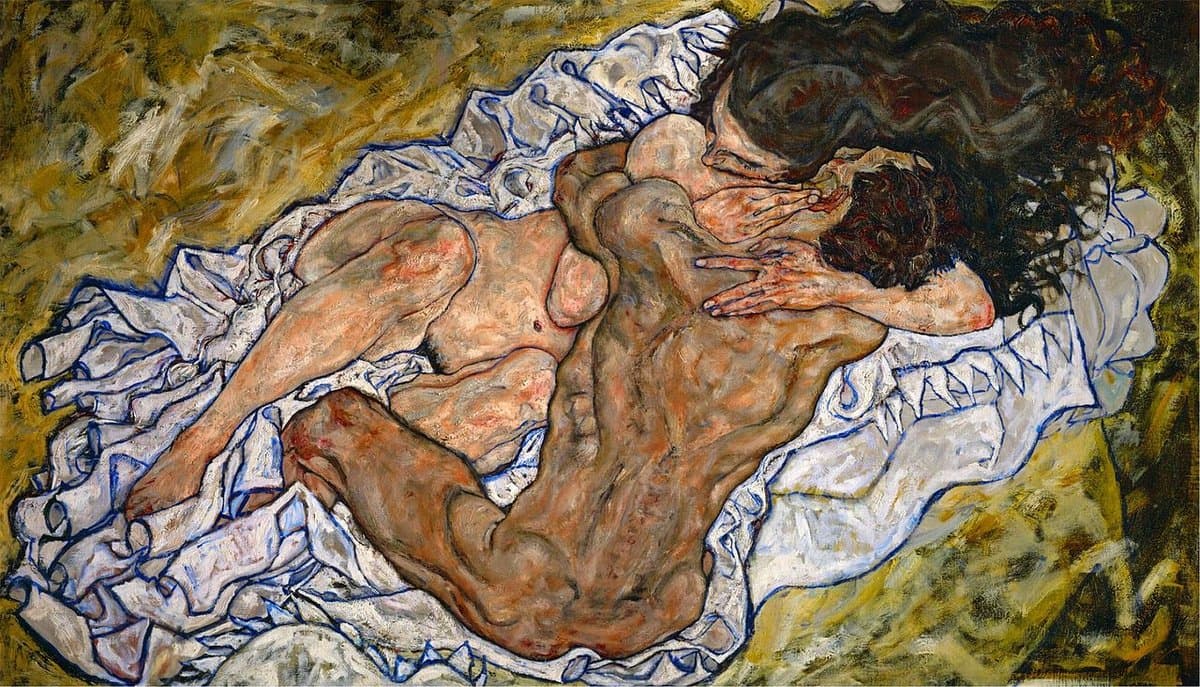 The Embrace by Egon Schiele